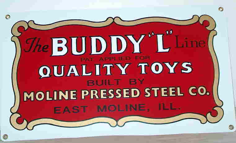 Buddy-L tin sign